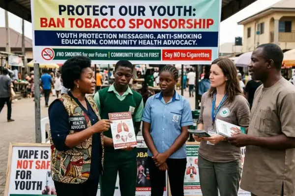Anti-smoking and tobacco prevention awareness focused on youth protection.
