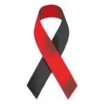 Red & Black Ribbon representing Sepsis Awareness Month & World Sepsis Day