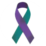 Purple & Teal Ribbon representing Suicide Prevention Awareness Month