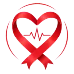 Heart-shaped ribbon and Sinus ECG tracing representing World Heart Day