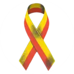 Dual Red & Yellow ribbon representing World Hepatitis Day
