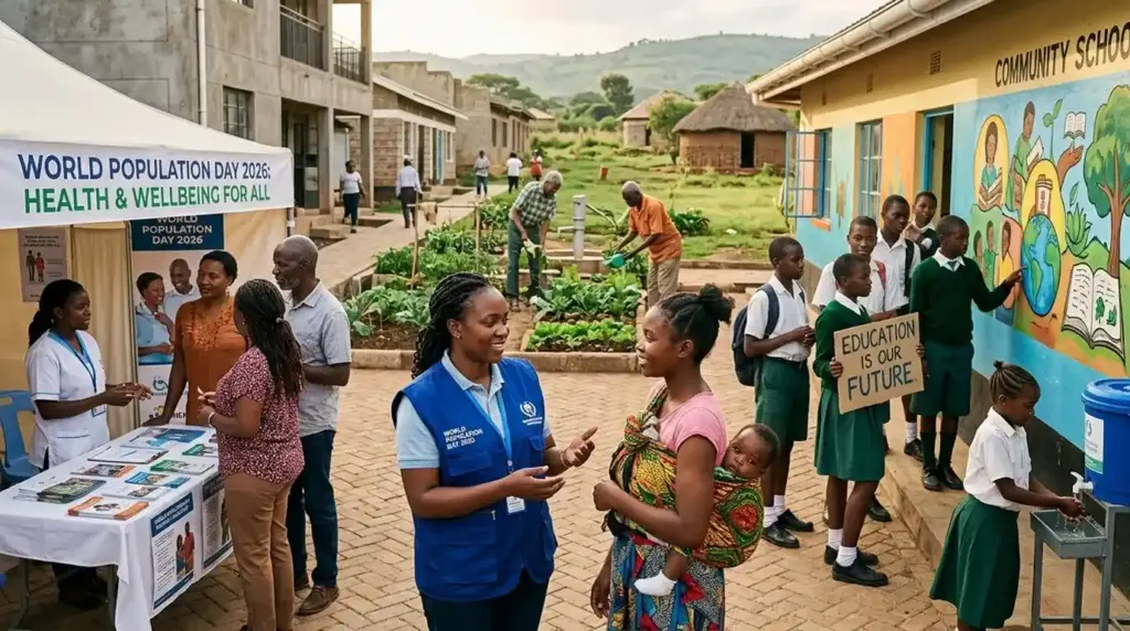 Communities, families, and healthcare systems represented during World Population Day public health awareness activities.